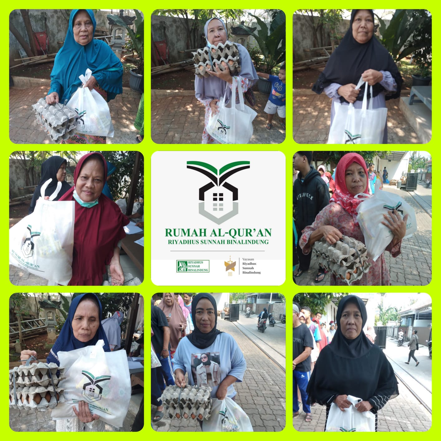 Dokumentasi kegiatan berbagi sembako RSB sebagai bentuk kepedulian kepada masyarakat yang membutuhkan.