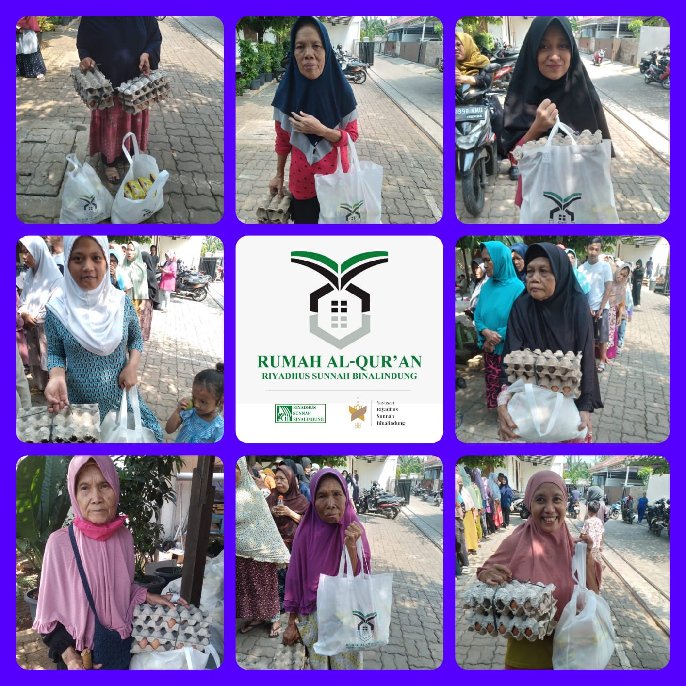 Dokumentasi kegiatan berbagi sembako RSB sebagai bentuk kepedulian kepada masyarakat yang membutuhkan.